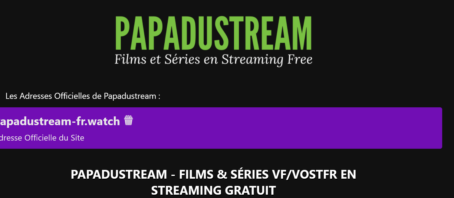 papadustream site officiel